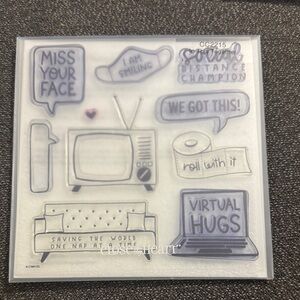 Virtual Hugs Home Design Stickers in Gray